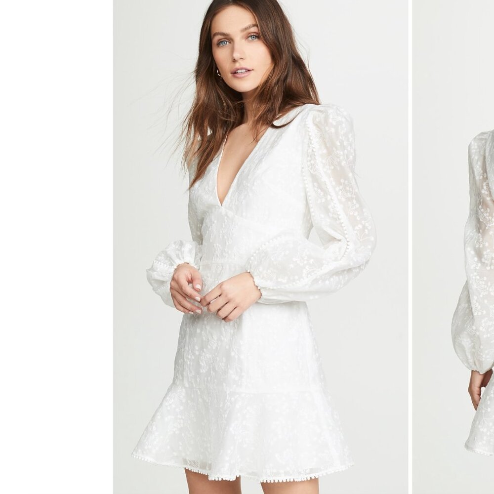 White Organza Dress - Keepsake Wild Love Long Sleeved Dress